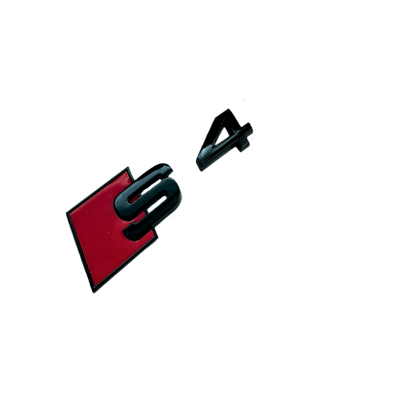 Emblema Audi Portbagaj "S4" - Negru Lucios