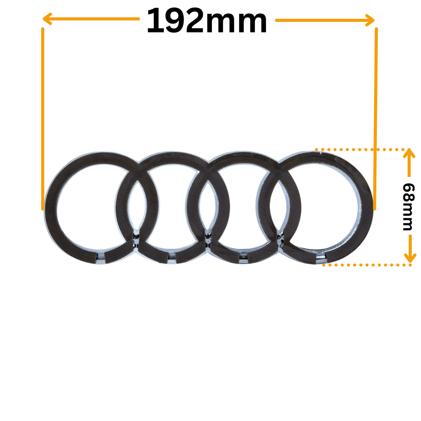 Emblema Audi Spate Argintie (192mm)