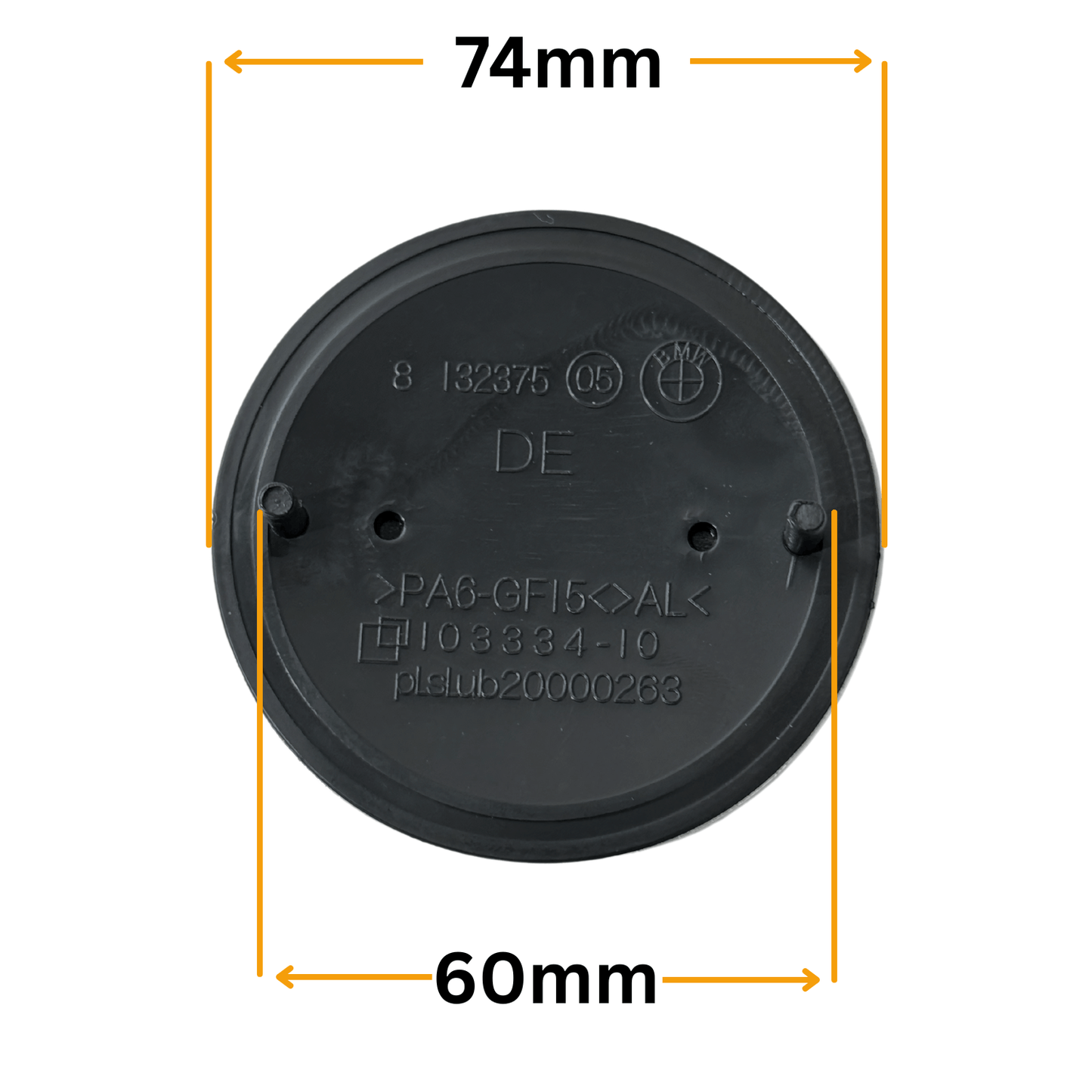 Emblema BMW Portbagaj (74mm) - Negru cu Alb
