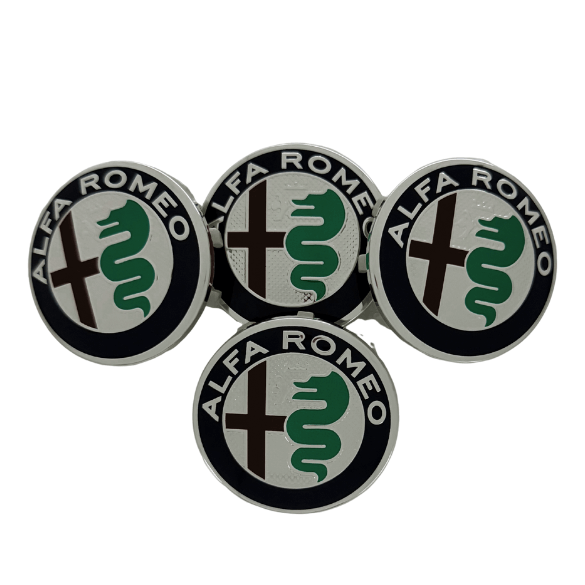 Set 4 Capace Jante Alfa Romeo – 60mm, Negru