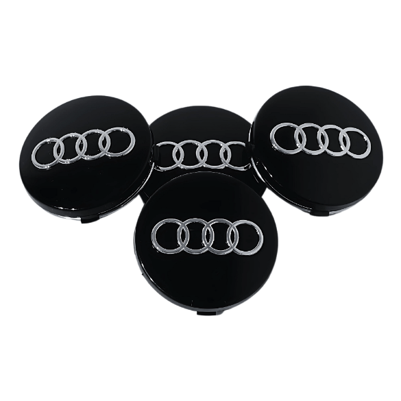 Set 4 Capace Jante Audi – 68mm, Negru