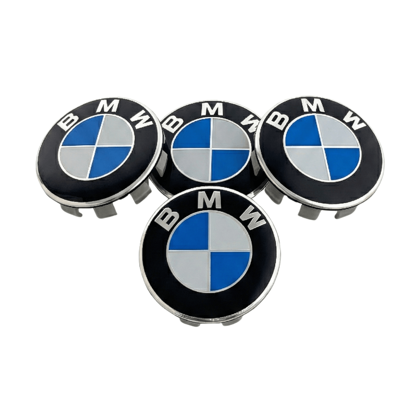 Set 4 Capace Jante BMW – 56mm, Albastru cu Alb