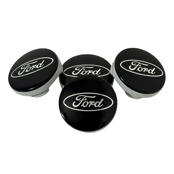 Set 4 Capace Jante Ford – 54mm, Negru