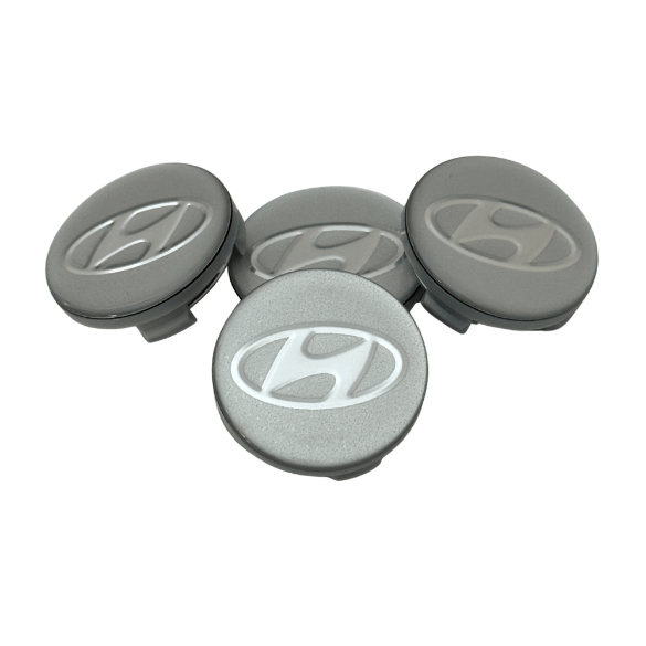 Set 4 Capace Jante Hyundai – 59mm, Gri