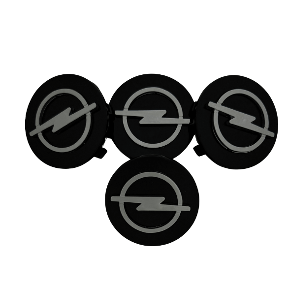 Set 4 Capace Jante Opel – 58mm, Negru