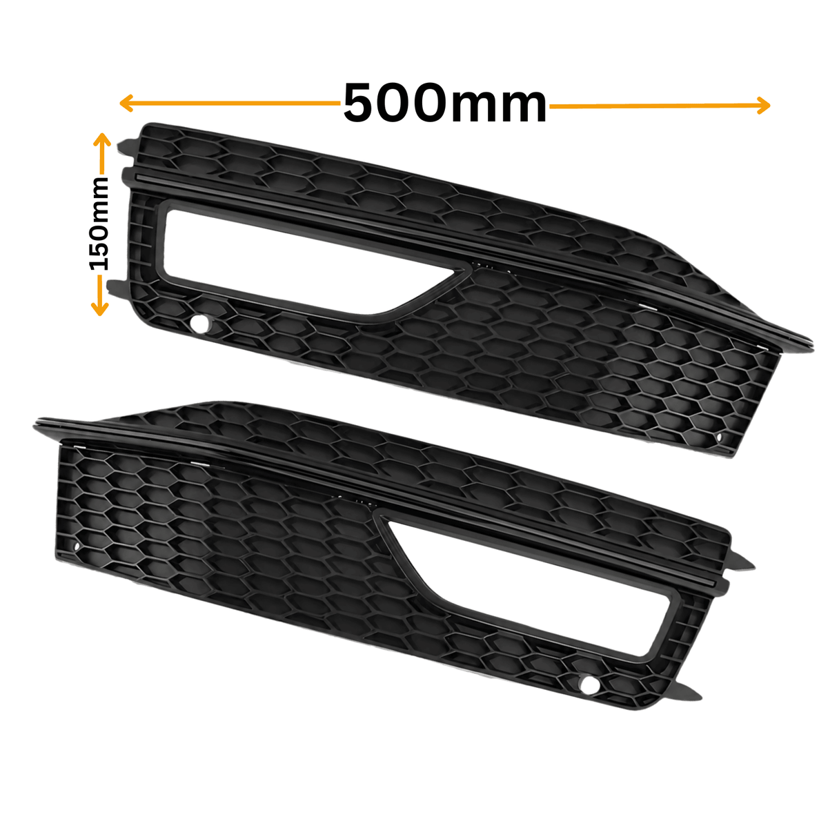 Set Grila Proiector Audi A4 B8.5 S-Line Tip Fagure, Negru Lucios