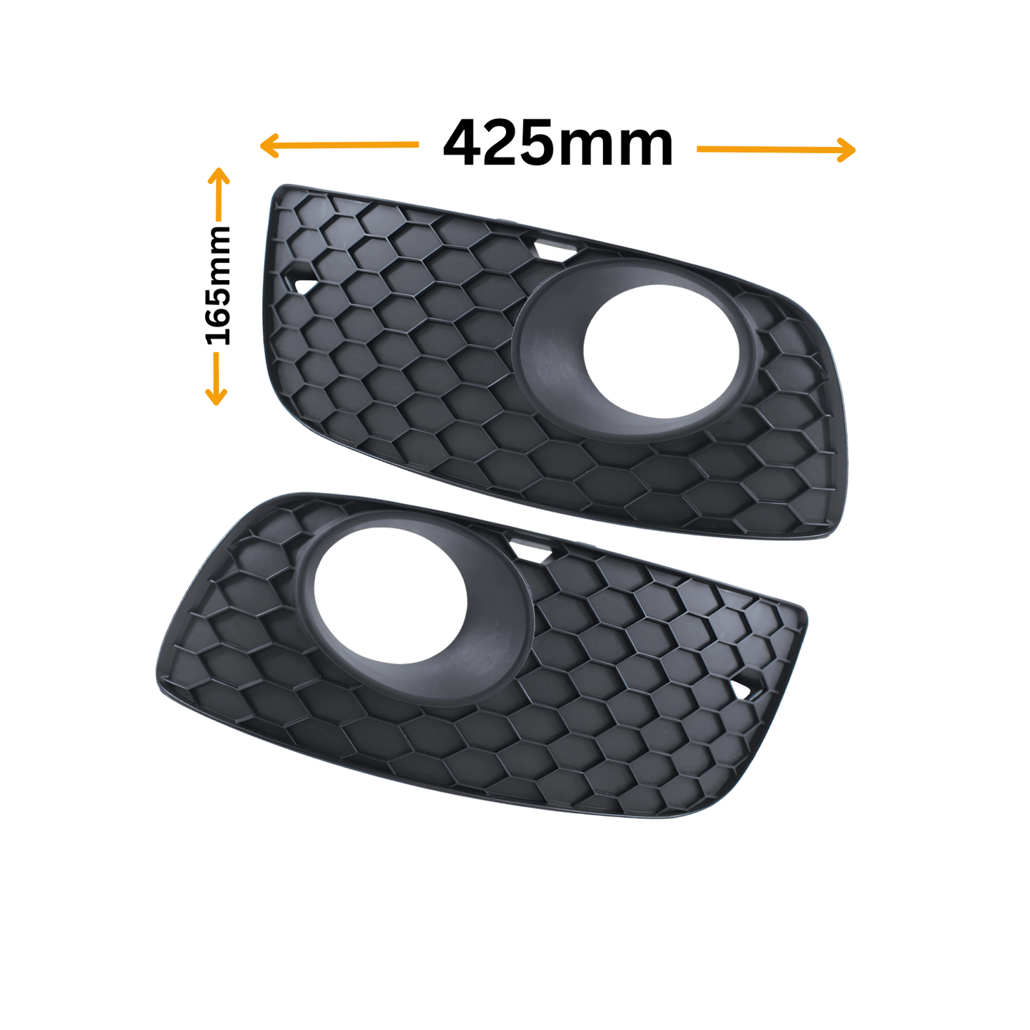Set Grila Proiector VW Golf 5 Design GTI, Negru Mat