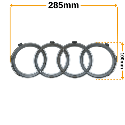 Emblema Audi Fata Argintie (285mm)