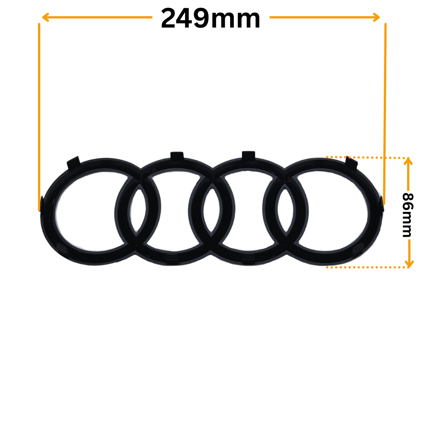 Emblema Audi Fata Neagra (249mm)