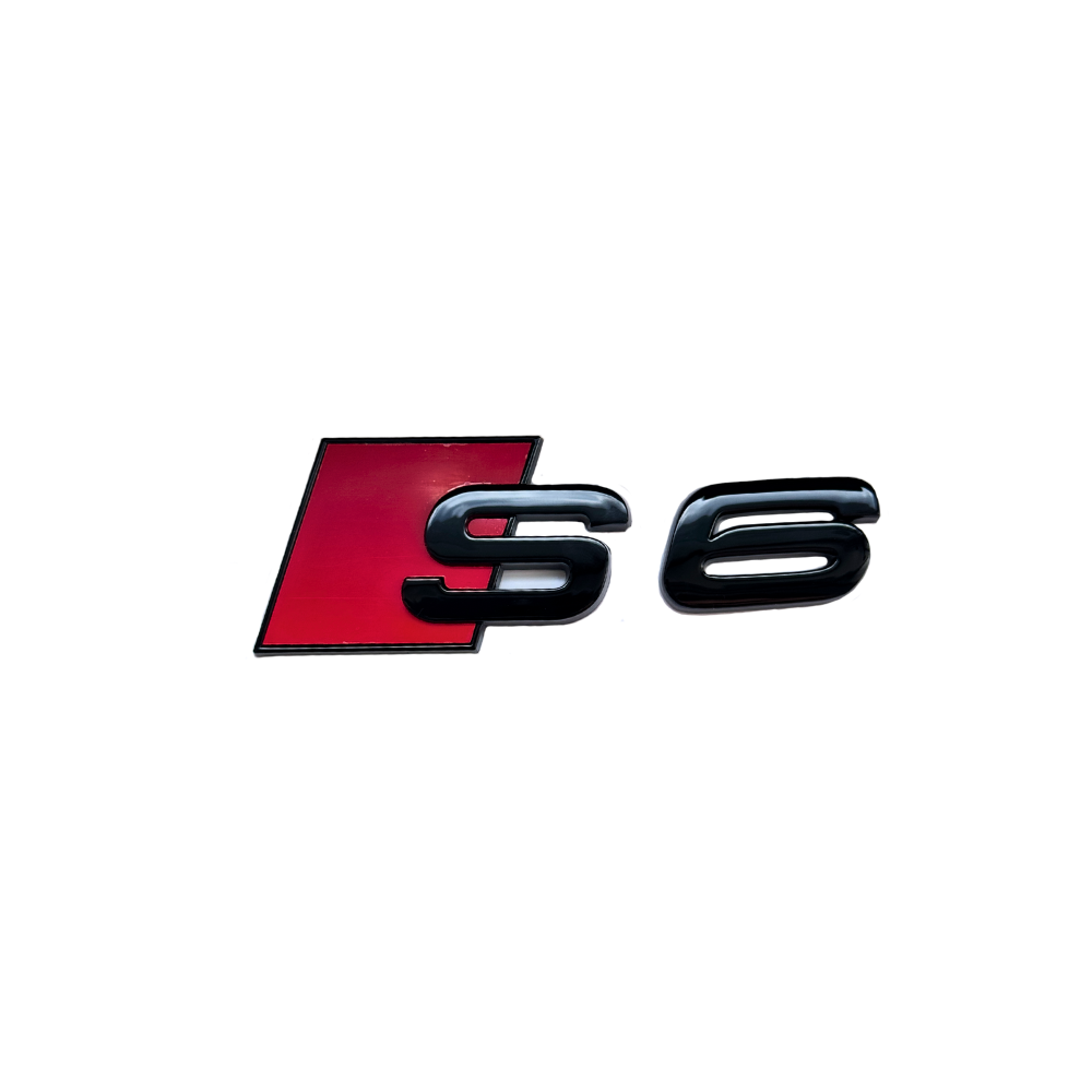 Emblema Audi Portbagaj "S6" - Negru Lucios