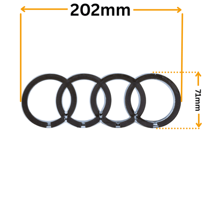 Emblema Audi Spate Argintie (202mm)