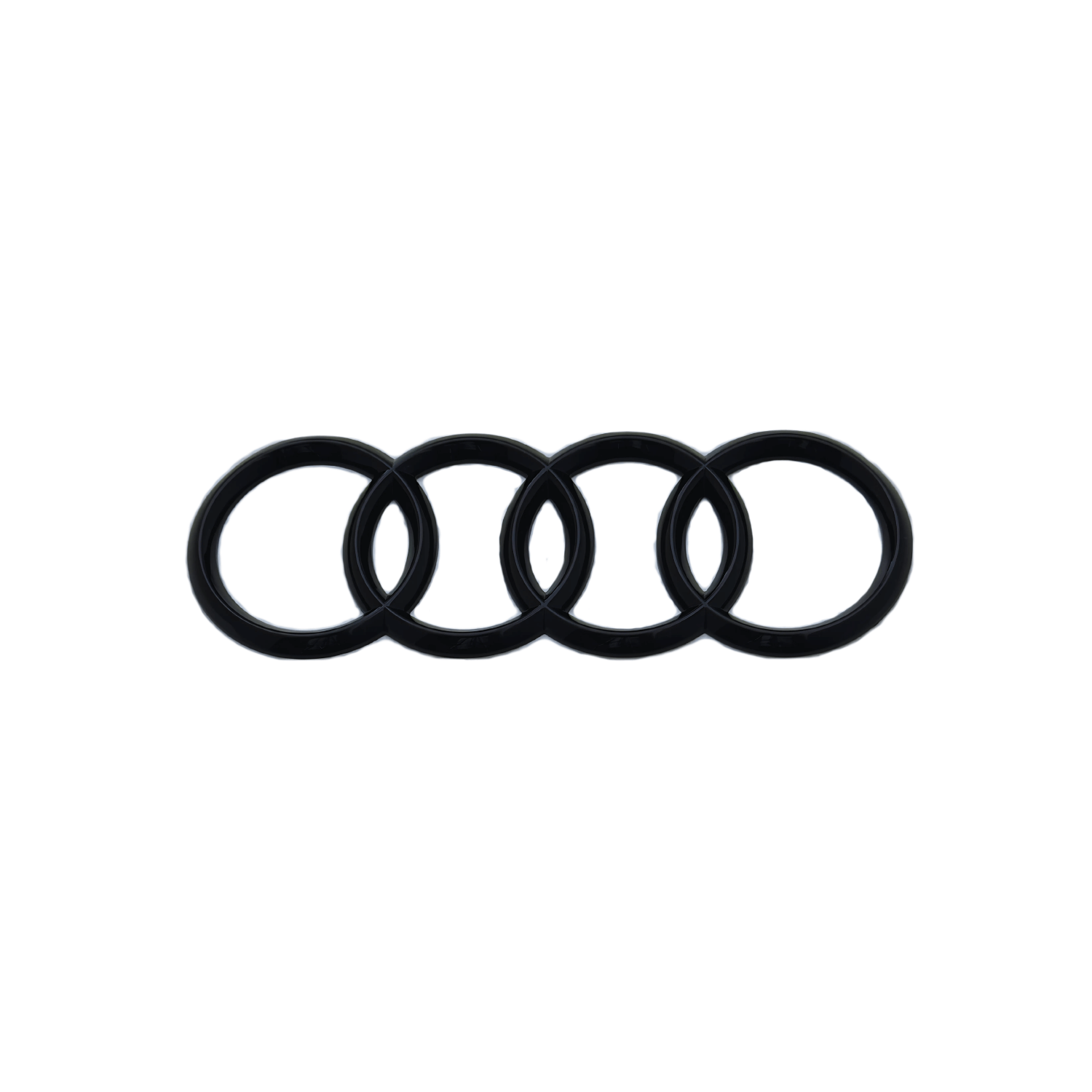 Emblema Audi Spate Neagra Curbata (192mm)