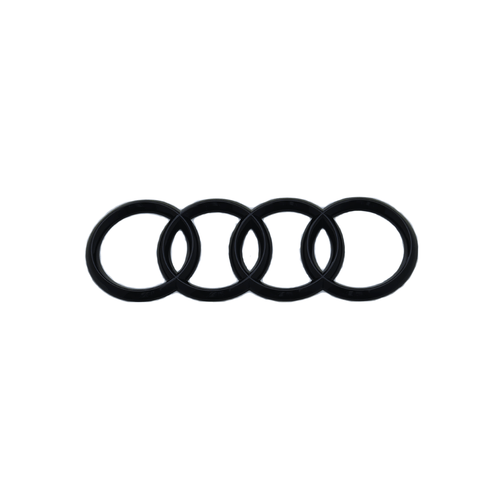 Emblema Audi Spate Neagra Curbata (192mm)