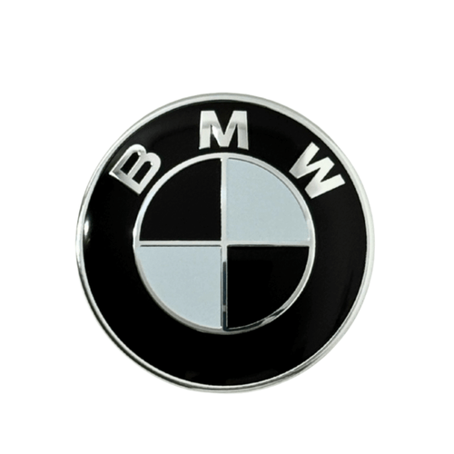 Emblema BMW Capota (95mm) - Negru cu Alb