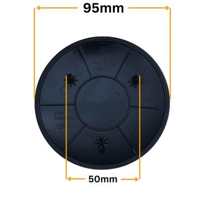 Emblema BMW Capota (95mm) - Negru cu Alb