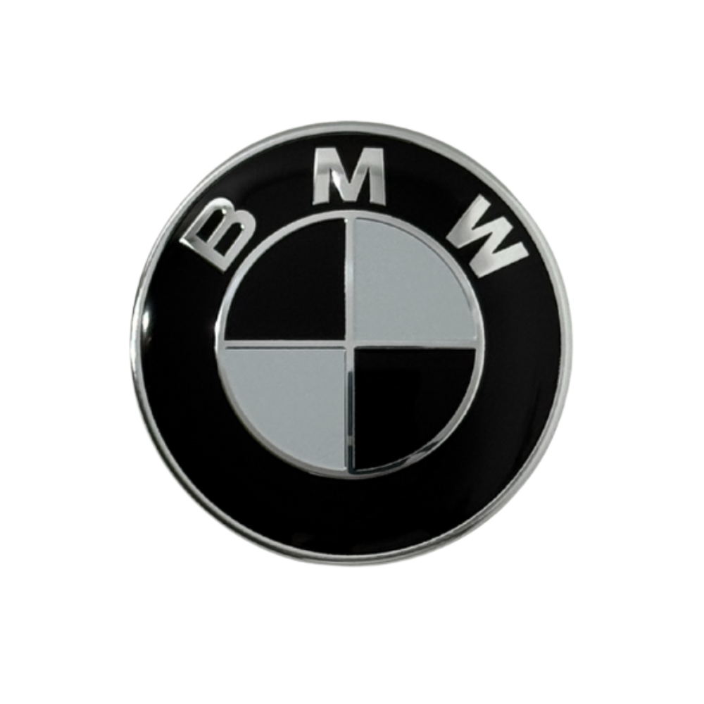 Emblema BMW Portbagaj (74mm) - Negru cu Alb