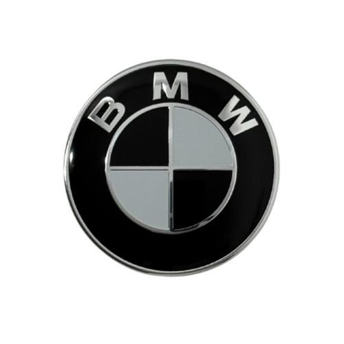 Emblema BMW Portbagaj (74mm) - Negru cu Alb
