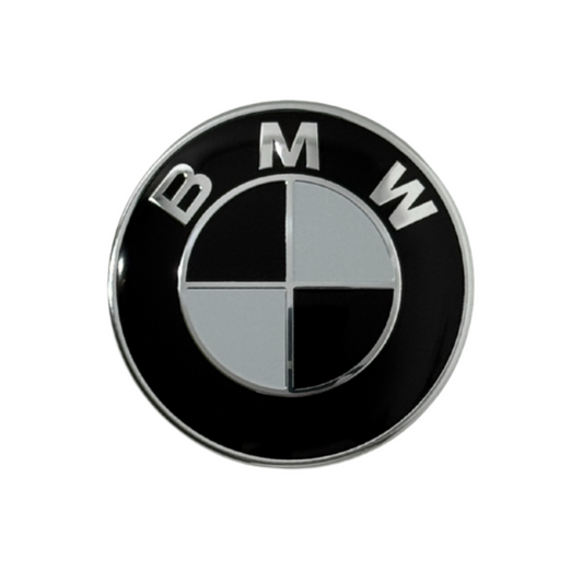 Emblema BMW Portbagaj (74mm) - Negru cu Alb