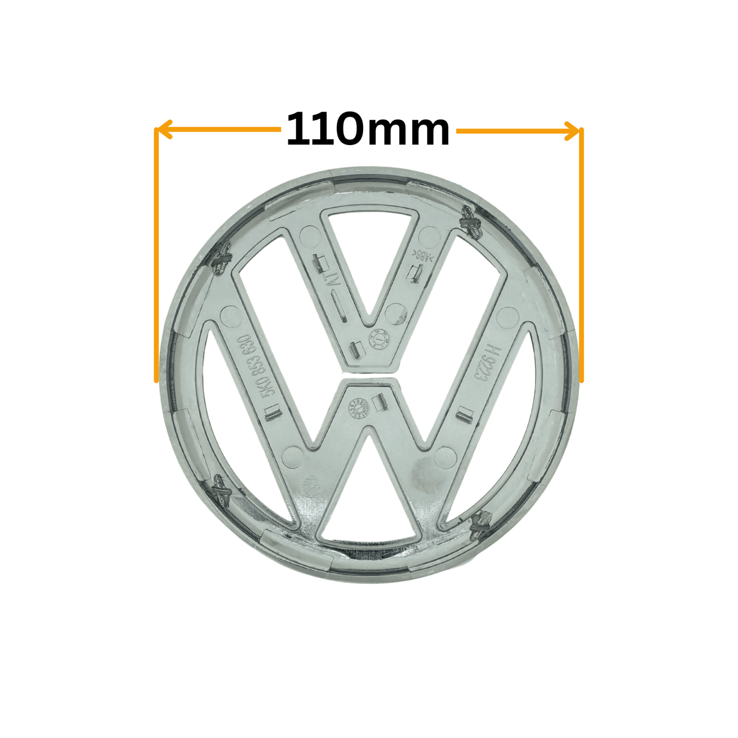 Emblema VW Golf 6-Passat B6/B7 Argintie Spate (110mm)