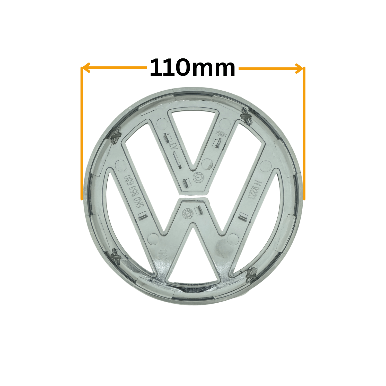 Emblema VW Golf 6-Passat B6/B7 Argintie Spate (110mm)
