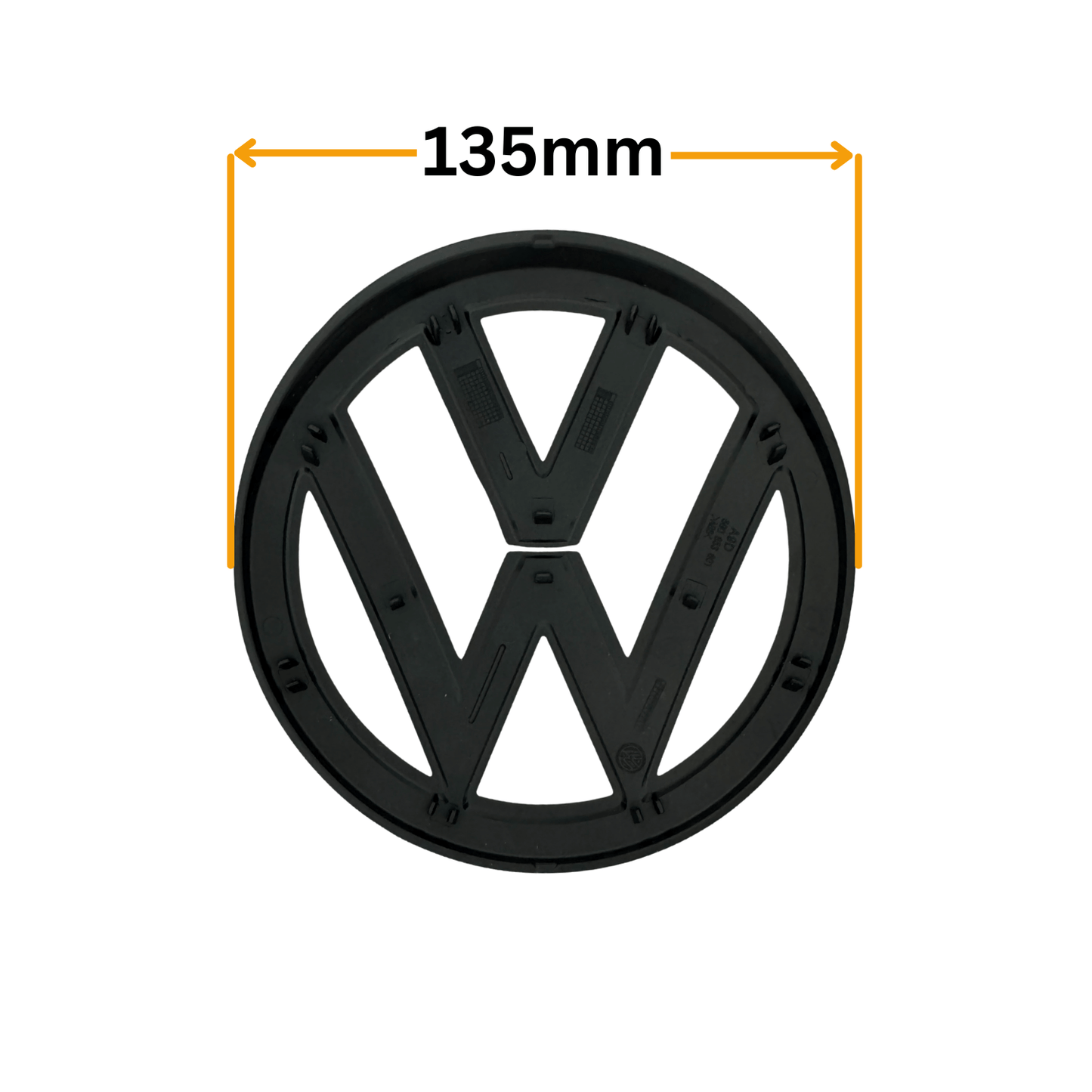 Emblema VW Golf 7 Neagra Fata (135mm)