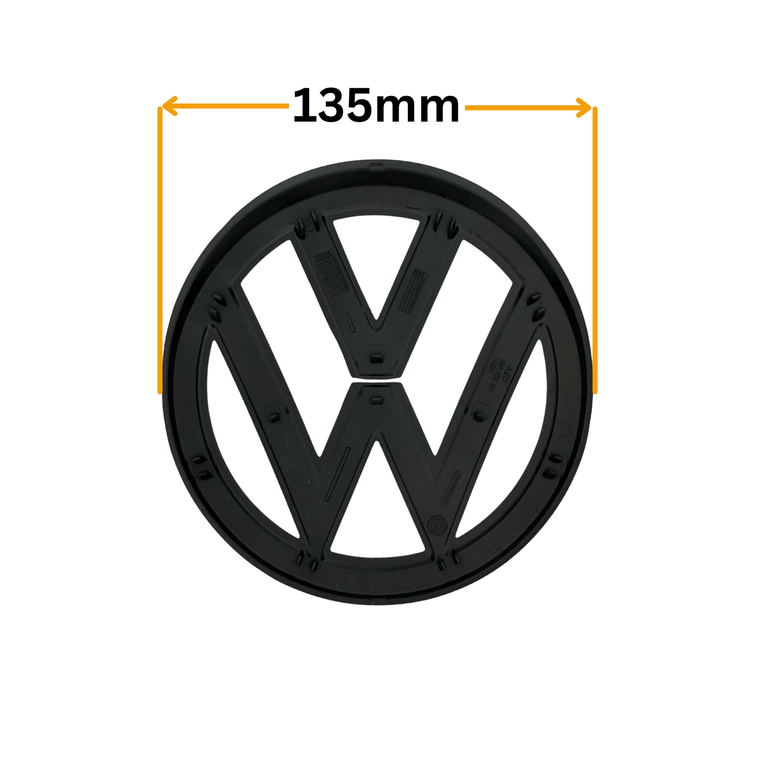 Emblema VW Golf 7 Neagra Fata (135mm)