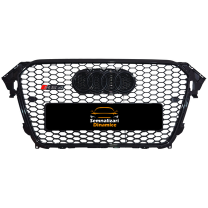 Grilă Centrală Audi A4/S4 B8.5 – RS4 Style, Negru Lucios