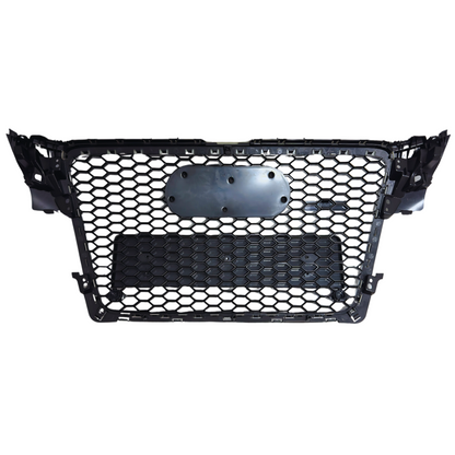 Grilă Centrală Audi A4/S4 B8 – RS4 Style, Negru Lucios