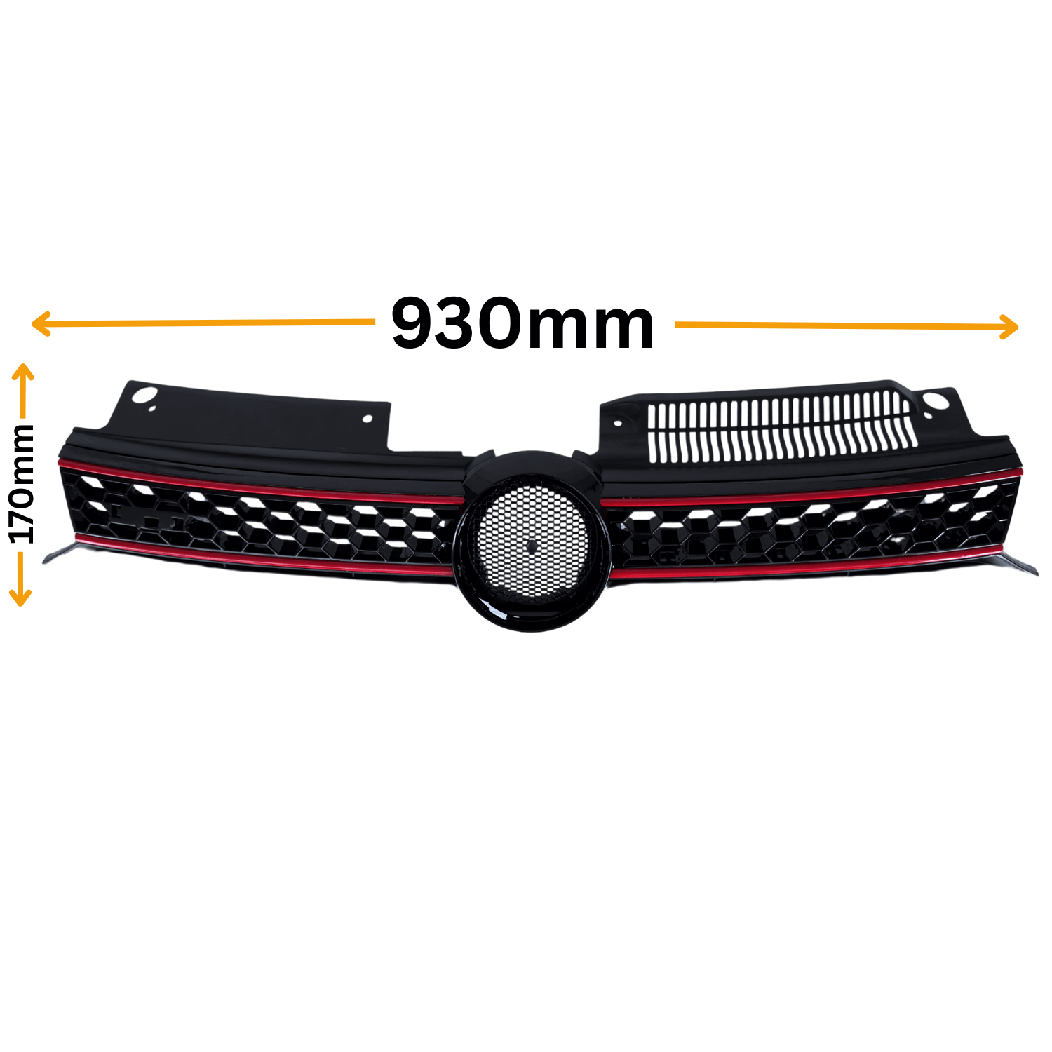 Grila Centrala VW Golf 6 Design GTI, Negru Lucios