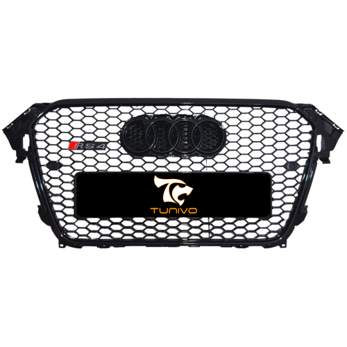 Grila Fata Audi A4 B8.5 Tip Fagure, Negru Lucios