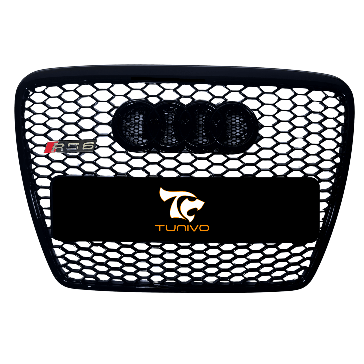 Grila Fata Audi A6 C6 Tip Fagure, Negru Lucios