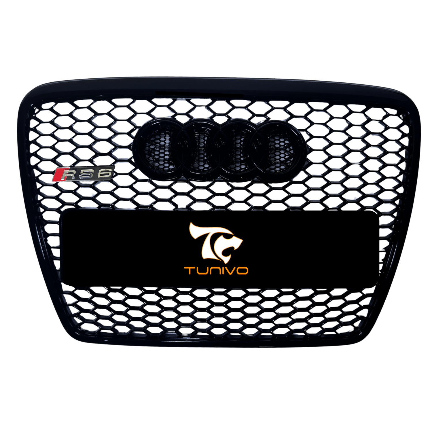 Grila Fata Audi A6 C6 Tip Fagure, Negru Lucios