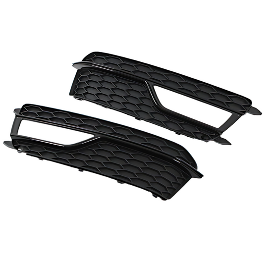 Grile Proiectoare Audi A5 B8.5 – Design Tip Fagure, Negru Lucios
