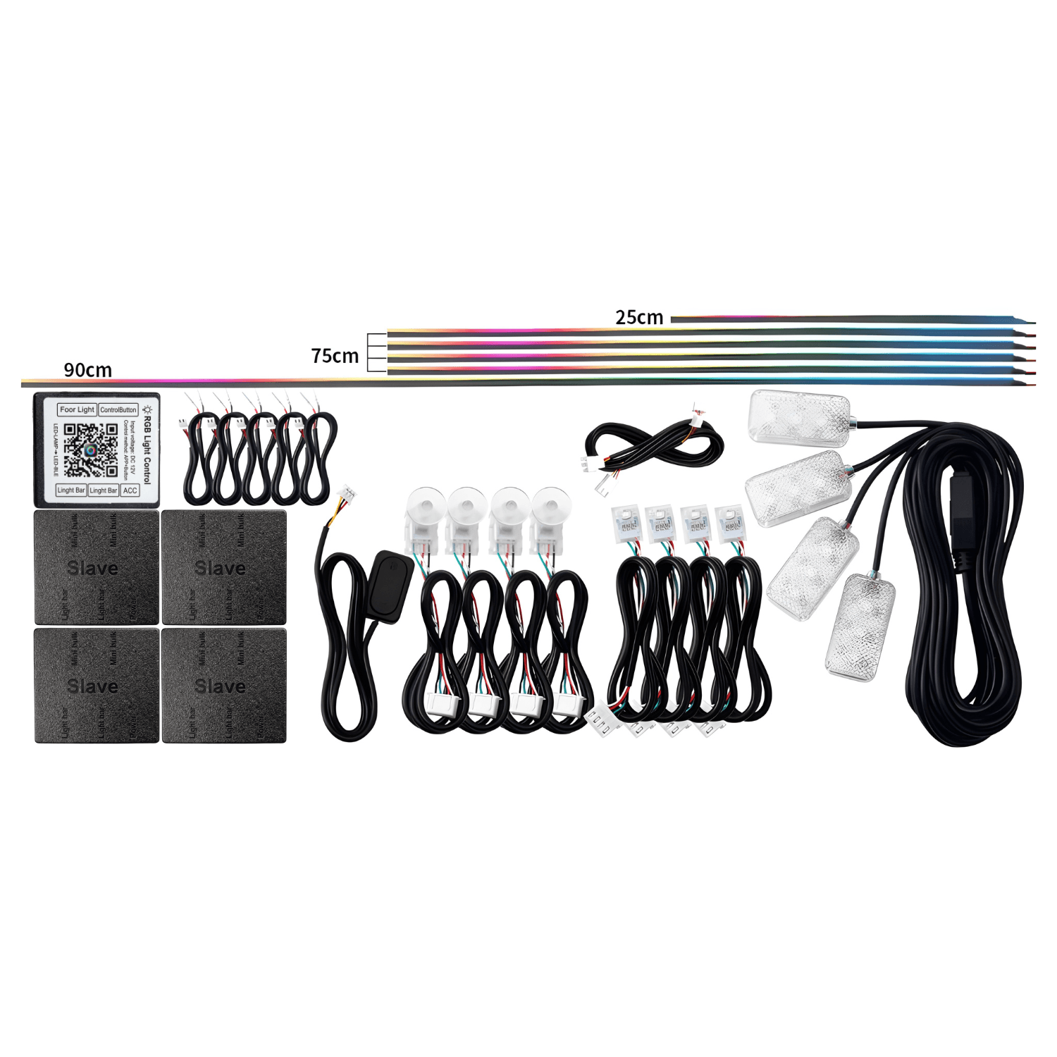 Kit Lumini Ambientale Auto 18 în 1 Symphony – LED RGB cu Aplicație