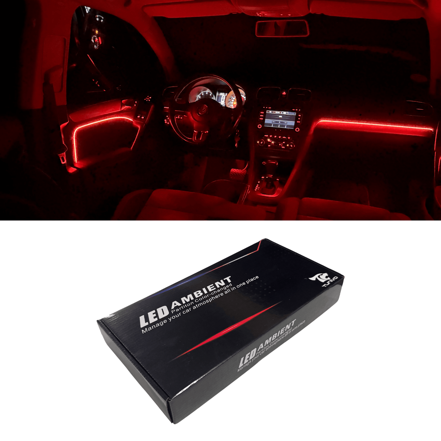 Kit Lumini Ambientale Auto 18 în 1 Symphony Tunivo – LED RGB cu Aplicație