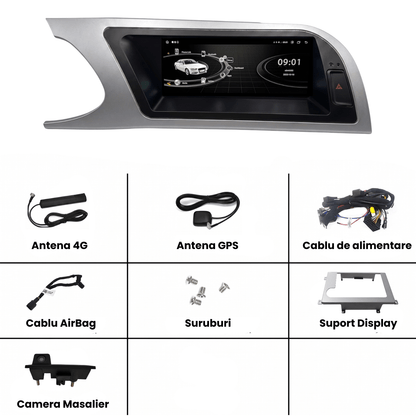 Navigatie Android Audi A4 B8, CarPlay & Android Auto Wireless, 4GB RAM, Concert/Symphony