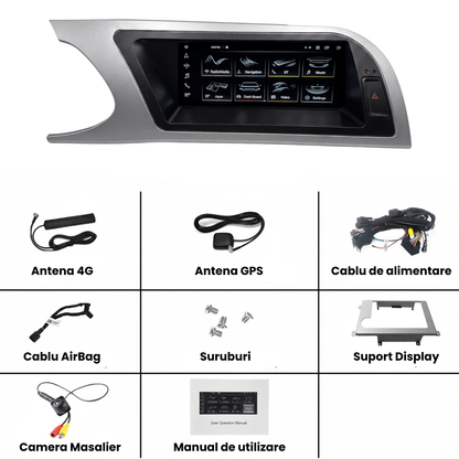 Navigatie Android Audi A4 B8, CarPlay & Android Auto Wireless, 8GB RAM, Concert/Symphony