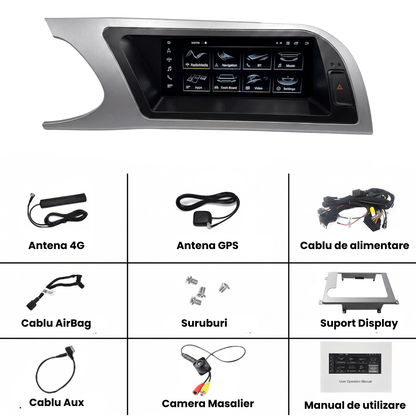 Navigatie Android Audi A4 B8, CarPlay & Android Auto Wireless, 8GB RAM, Multimedia
