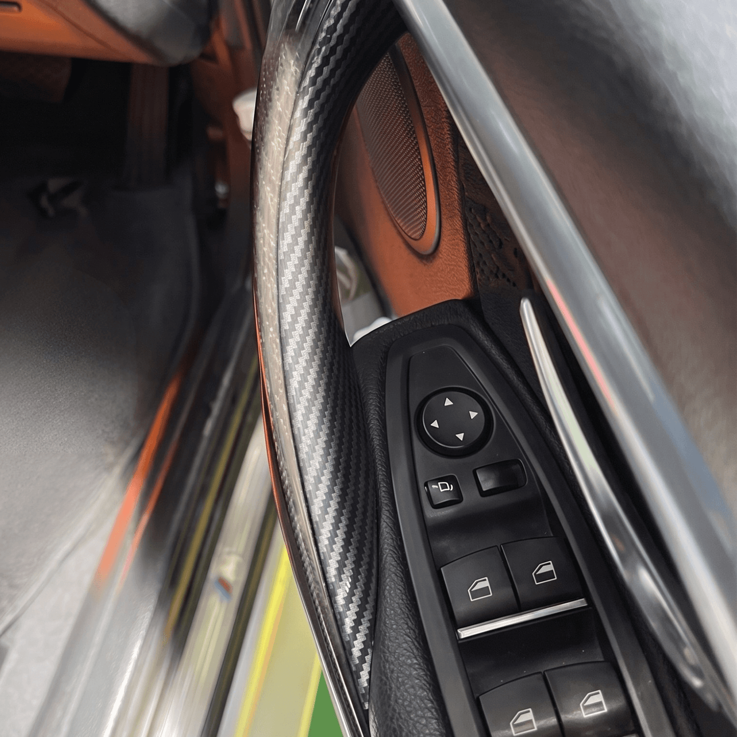 Ornamente Mânere Interioare Uși BMW F30/F31/F32, Carbon