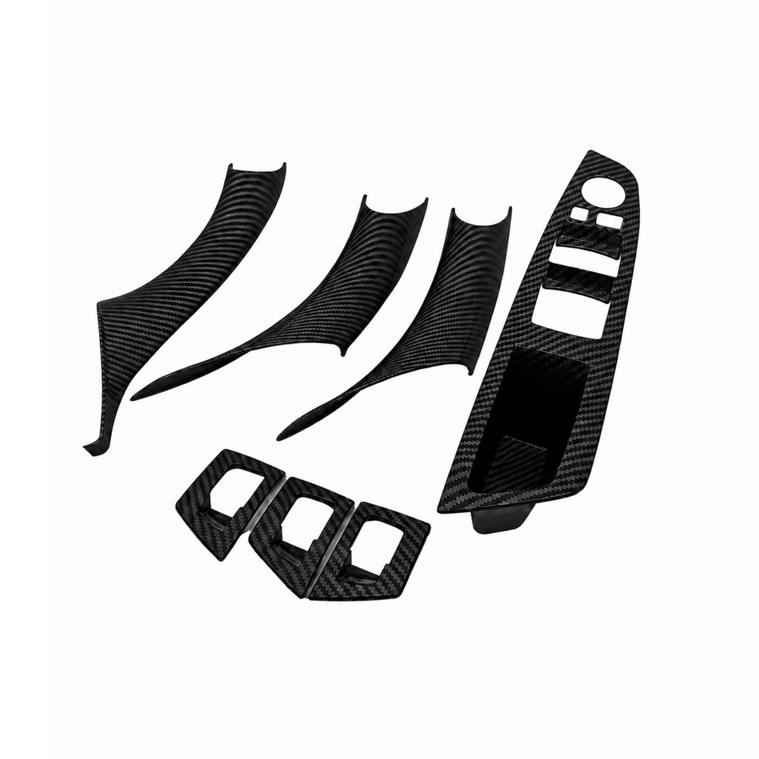Ornamente Mânere Interioare Uși BMW Seria 5 F10/F11, Carbon
