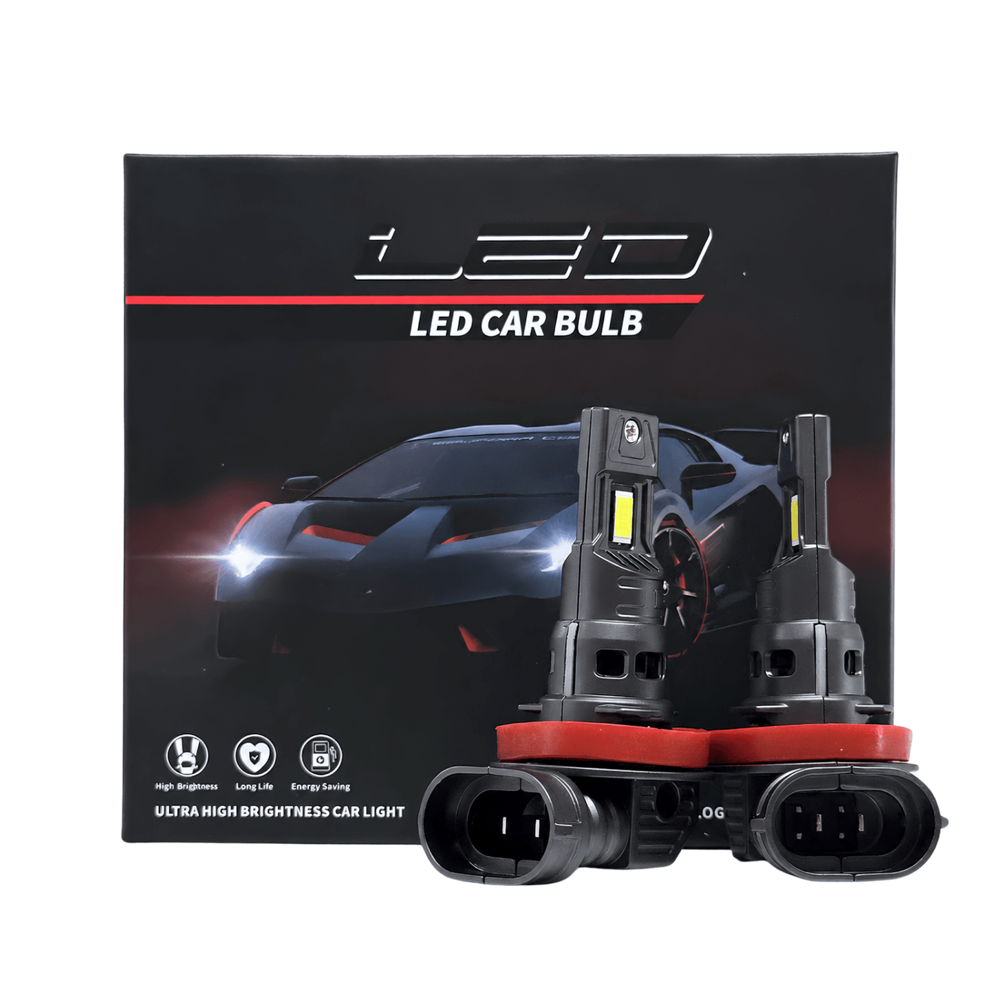 Set 2 Becuri Auto LED H11/H9/H8 6000K CANBUS, 8000 lm, Lumină Albă