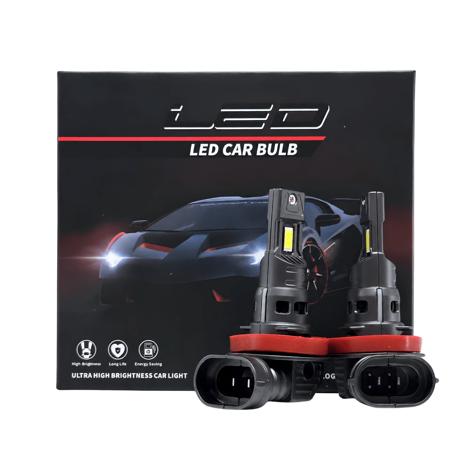 Set 2 Becuri Auto LED H11/H9/H8 6000K CANBUS, 8000 lm, Lumină Albă