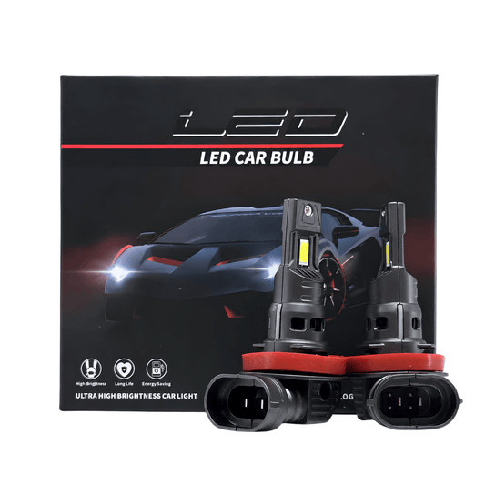 Set 2 Becuri Auto LED H11/H9/H8 6000K CANBUS, 8000 lm, Lumină Albă
