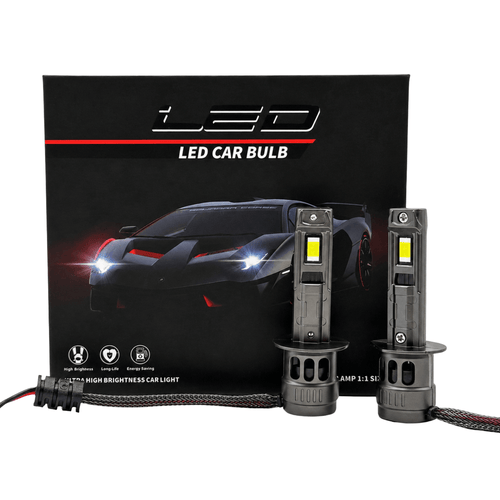 Set 2 Becuri Auto LED H1 6000K, CANBUS, pentru Faruri cu Lupă, Lumină Albă