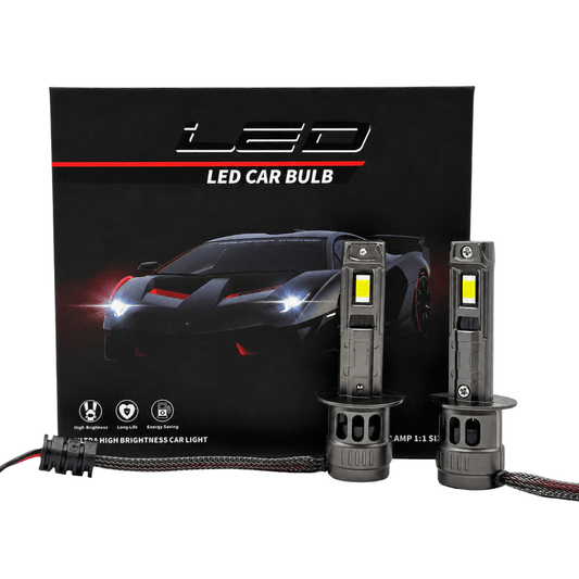 Set 2 Becuri Auto LED H1 6000K, CANBUS, pentru Faruri cu Lupă, Lumină Albă