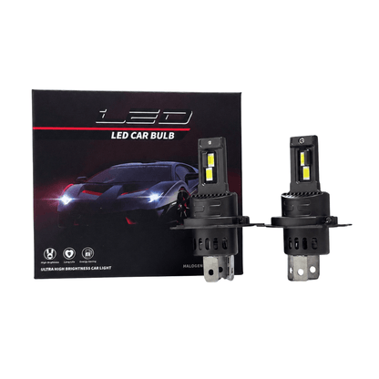 Set 2 Becuri Auto LED H4 6000K CANBUS, 8000 lm, Lumină Albă