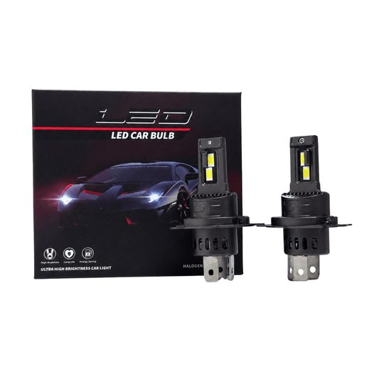 Set 2 Becuri Auto LED H4 6000K CANBUS, 8000 lm, Lumină Albă