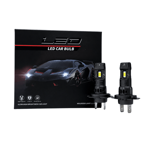 Set 2 Becuri Auto LED H7 6000K, CANBUS, pentru Faruri cu Lupă, Lumină Albă