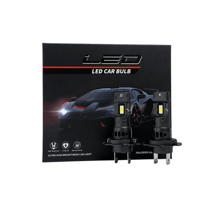 Set 2 Becuri Auto LED H7 6000K, CANBUS, pentru Faruri cu Lupă, Lumină Albă