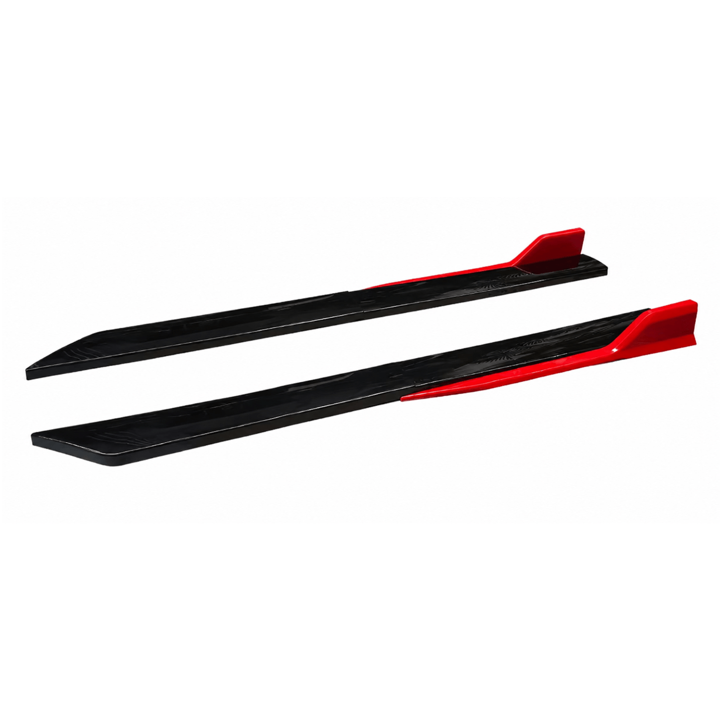 Set 2 Prelungiri Praguri Universale Glossy Black cu Accent Roșu